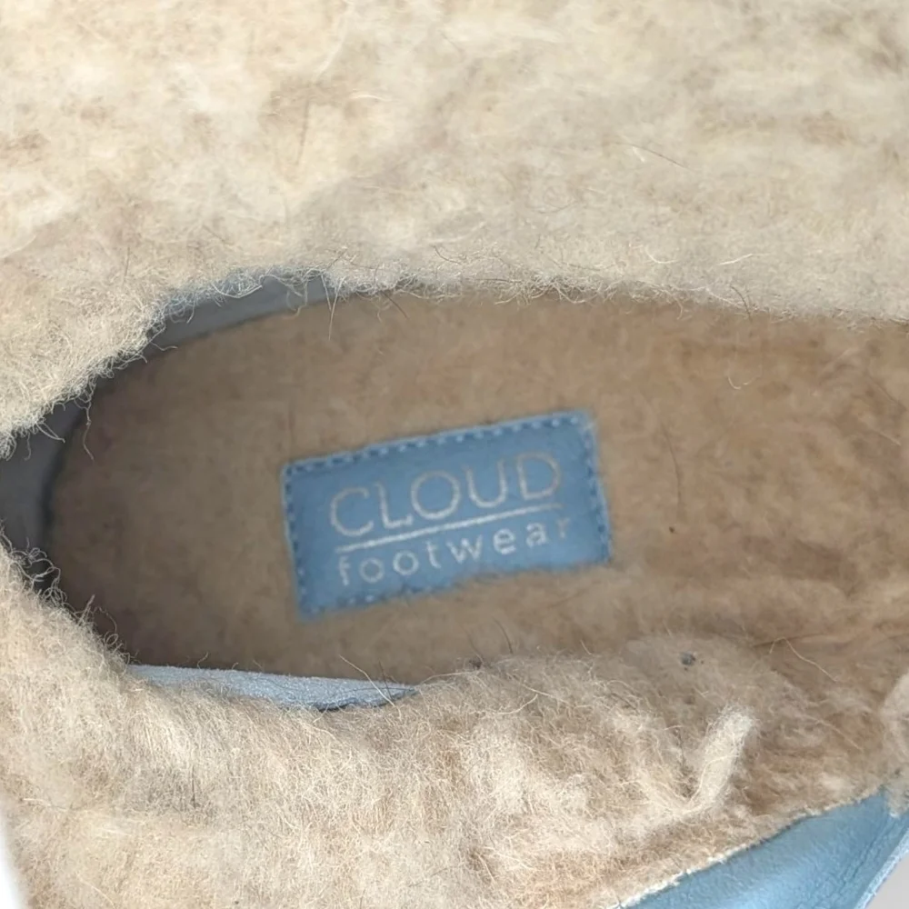 Cloud Footwear Navy Leather Faux Shearling Boot Portugal Sz 9.5-10 - NO OFFERS